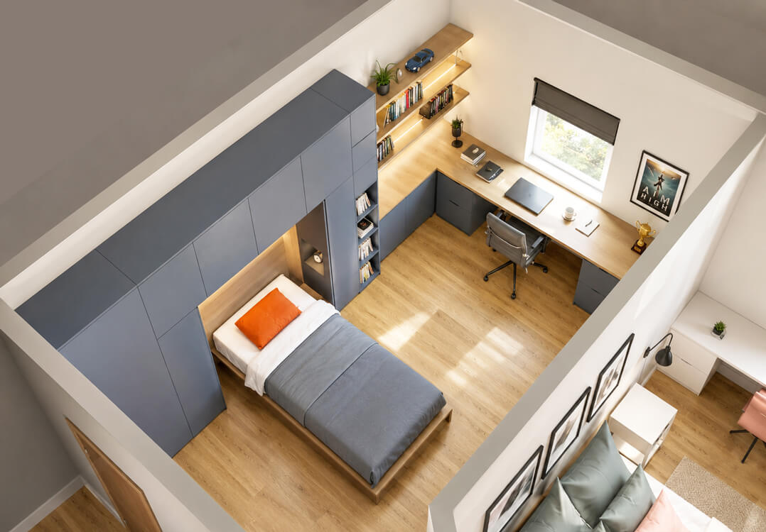 image d'une chambre ado de maison réaménagée par Emma Saint Girons architecture intérieure